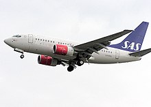 Ein System skandinavischer Fluggesellschaften 737-600