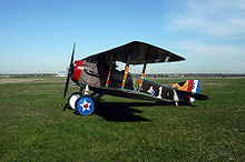 SPAD XIII in de kleuren van het 94e Aero Squadron. Het vliegtuig is gemarkeerd als het vliegtuig van Eddie Rickenbacker.