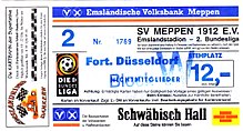 Map of the match SV Meppen - Fortuna Düsseldorf in the season 97/98