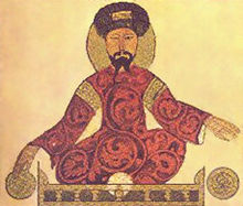 Esta imagem, geralmente assumida como Saladino de um livro árabe do século XII, é uma ilustração de uma estatueta sobre um relógio de água de um manuscrito do século XV e não é uma imagem de Saladino.