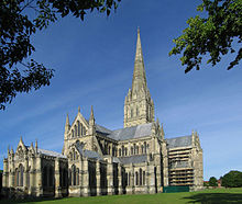 Salisbury Cathedral in de ochtend