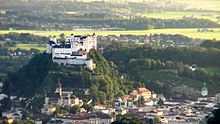 View of the city from the Gersberg, a foothill of the Gaisberg