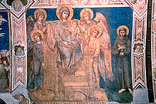 西马布埃著名的《圣母子与圣弗朗西斯》。