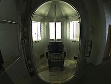 De voormalige gaskamer in de staatsgevangenis van New Mexico  