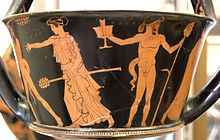 Maenad and Satyr with Thyrsos. Penthesilea painter, ca. 460 BC.
