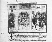 Murder of Rudolf of Bern, Bern Chronicle by Diebold Schilling the Elder.