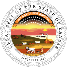 Das große Siegel des Staates Kansas.