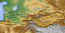 The core of the Silk Road in the Middle Ages