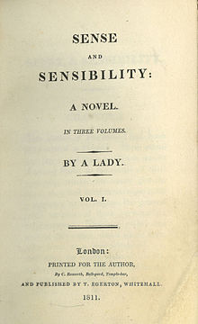 Austen signeerde haar eerste boek in druk als "By a Lady".