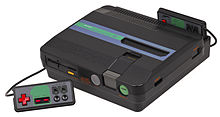The Twin Famicom, manufactured under license from Sharp, combines both devices in one housing.