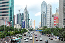 The economic reforms under Deng Xiaoping enabled the rapid development of coastal cities such as Shenzhen here.