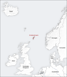 Overview: Location of the Shetland Islands (red)