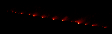 Trozos del cometa Shoemaker-Levy 9 el 17 de mayo de 1994
