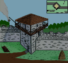 Section 52: Attempted reconstruction of the signal tower at Pike Hill, 2nd century condition.