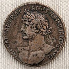 Coin image of Hadrian, under his rule the Limes took its final shape