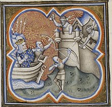 King Philip II. August of France besieges Acre (14th century miniature)