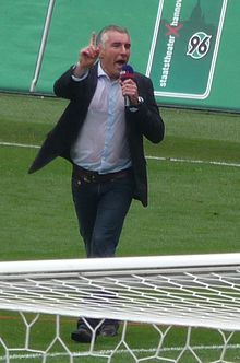 Mirko Slomka celebrates the best Bundesliga season in the club's history (2011)