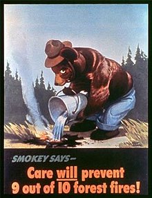 Smokey Bear's eerste poster  