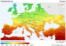 Global radiation in EuropeSolarGIS © 2011 GeoModel Solar s.r.o.