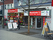 A cheap shop in the city centre of Bochum