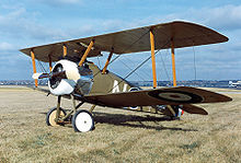 Reproduktion af en Sopwith Camel biplan, der blev fløjet af løjtnant George A. Vaughn Jr., 17th Aero Squadron