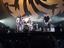 Soundgarden trad in 2010 op in Lollapalooza. (L-R: Cornell, Cameron, en Shepherd. Niet op de foto: Thayil.)