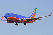 Egy Southwest Airlines 737-700-as