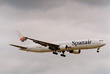 Un Boeing 767 de Spanair en 1999.  