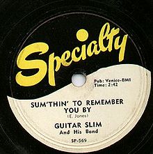 Speciality Records -single Guitar Slimiltä, 1950-luku
