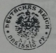 stamp playing-card tax German Reich 1879 to 1889, 30 Pfennig