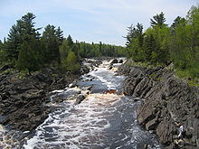 River course in Precambrian rocks in Jay Cooke State Park