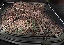 Three-dimensional model of the city from 1570, by Jakob Sandtner.