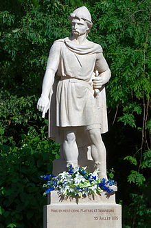 Staty av Rollo i Rouen, Normandie  