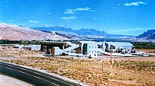 Charles Steen's Uranium Reduction Co. Molen, Moab, rond 1960. Later bekend als de Atlasfabriek, gesloten in 1984.