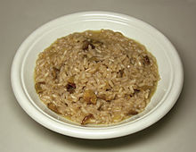 Risotto with dried porcini mushrooms