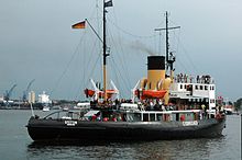Le Stettin est un brise-glace qui est aujourd'hui actif dans le port de Hambourg. La photo montre le navire à Kiel,
