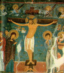 Crucifixion of Christ in the Serbian monastery of Studenica (ca. 1209)