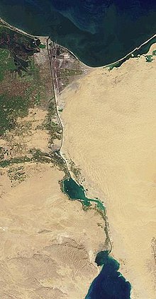 Vista satellitare del Canale di Suez