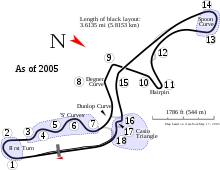 El trazado de la pista en 2005