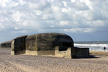 Duitse bunker bij Søndervig in Denemarken.  