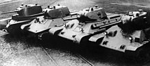 BT-7, A-20, T-34 model 1940 and T34 model 41 in comparison