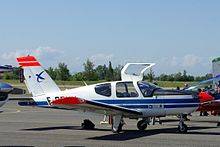 Uma aeronave ENAC na Airexpo em Muret - Lherm Aerodrome no dia 28 de maio de 2011.