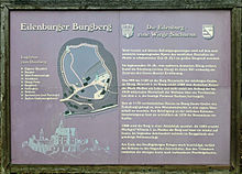 Information board on the castle hill