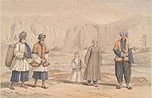 Tajiks in Bamiyan, Afghanistan (Charles Haghe, 1843)