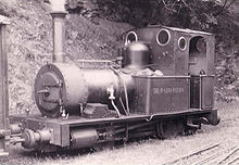 Locomotief nr. 2 Dolgoch in Abergynolwyn in 1951, in het begin van het conserveringstijdperk.
