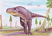 Living reconstruction of Tarbosaurus