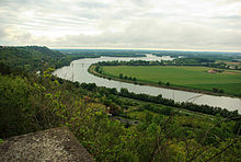 Zbieg rzek Tarn i Garonne w pobliżu Boudou