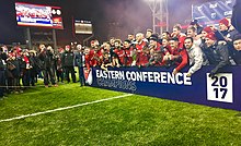 Toronto FC koras som MLS Eastern Conference-mästare 2017 på BMO Field.  