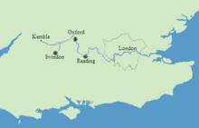 El curso del río Támesis.  
