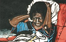 "Aunt Eira Mae", uma pintura acrílica de Larry D. Alexander - The African American Museum (Dallas, Texas) - 2004